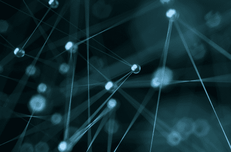 A close up of some wires and dots